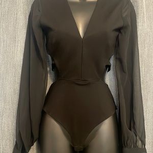 Lpa black cut out bodysuit